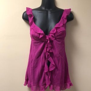 Fredericks of Hollywood small purple open teddy